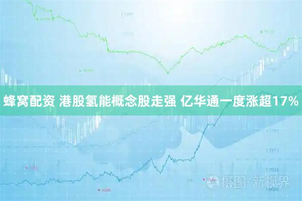 蜂窝配资 港股氢能概念股走强 亿华通一度涨超17%